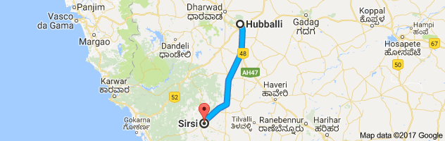 Hubli to Sirsi route, distance, time and road conditions