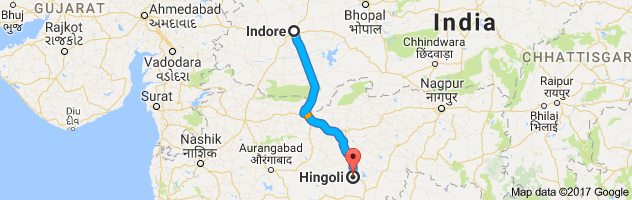 Indore to Hingoli route, distance, time and road conditions