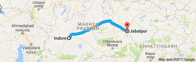 Indore to Jabalpur route, distance, time and road conditions