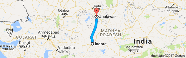 Indore to Jhalawar route, distance, time and road conditions