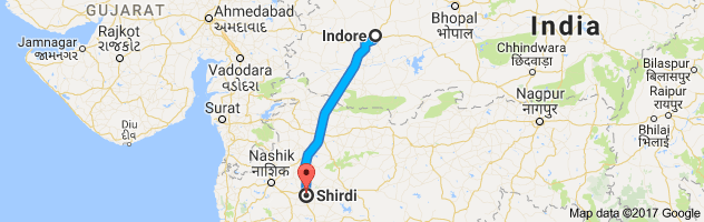 Indore to Shirdi route, distance, time and road conditions