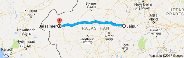 Jaipur to Jaisalmer route, distance, time and road conditions