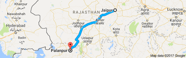 Jaipur to Palanpur  route, distance, time and road conditions