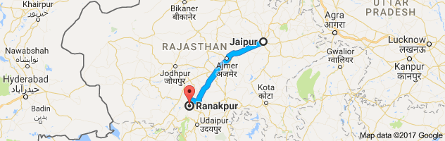 Jaipur to Ranakpur route, distance, time and road conditions