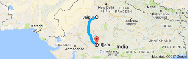 Jaipur to Ujjain route, distance, time and road conditions