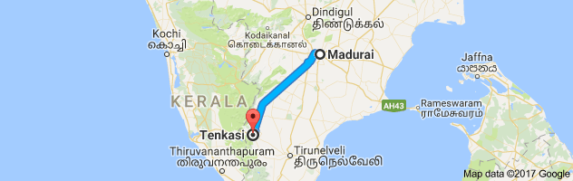 Madurai  to Tenkasi route, distance, time and road conditions