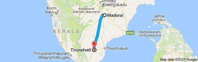 Madurai  to Tirunelveli   route, distance, time and road conditions