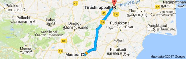 Madurai  to Trichy  route, distance, time and road conditions