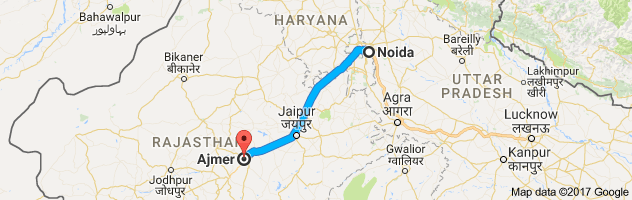 Noida to  Ajmer  route, distance, time and road conditions