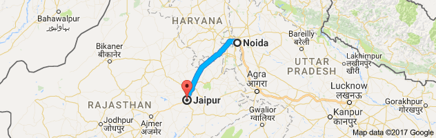 Noida to  Jaipur   route, distance, time and road conditions