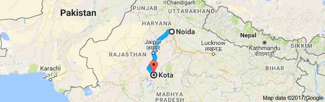 Noida to  Kota   route, distance, time and road conditions