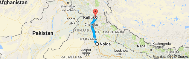 Noida to Kullu route, distance, time and road conditions