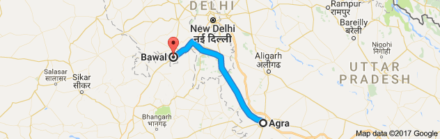 Agra to Bharatpur route, distance, time and road conditions