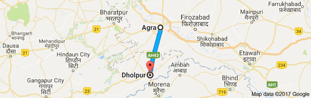 Agra to Dholpur route, distance, time and road conditions