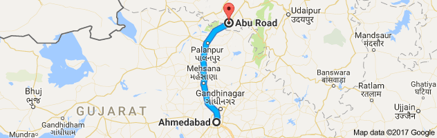 Ahmedabad to Abu Road route, distance, time and road conditions