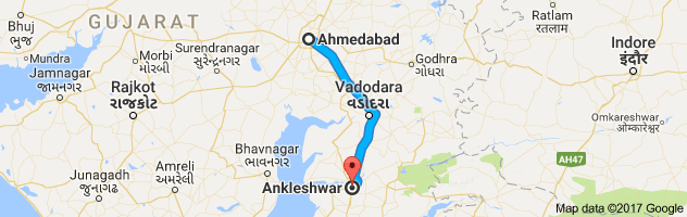 Ahmedabad to Ankleshwar route, distance, time and road conditions