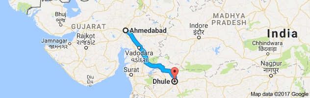 Ahmedabad to Dhule route, distance, time and road conditions