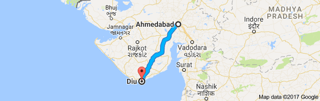 Ahmedabad to Diu route, distance, time and road conditions