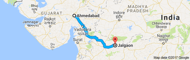 Ahmedabad to Jalgaon route, distance, time and road conditions