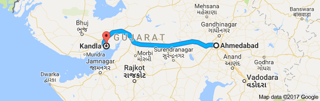 Ahmedabad to Kandla route, distance, time and road conditions