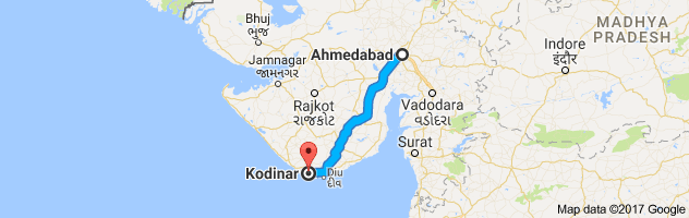 Ahmedabad to Kodinar route, distance, time and road conditions