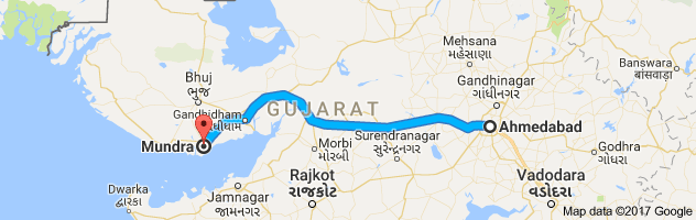 Ahmedabad to Mundra route, distance, time and road conditions