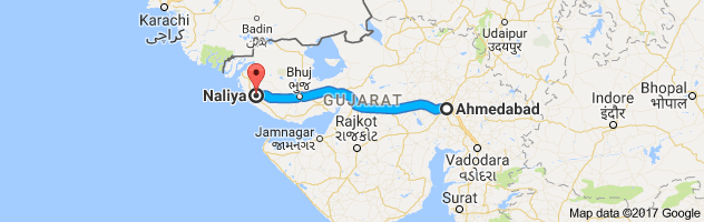 Ahmedabad to Naliya route, distance, time and road conditions