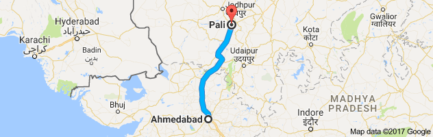 Ahmedabad to Pali route, distance, time and road conditions