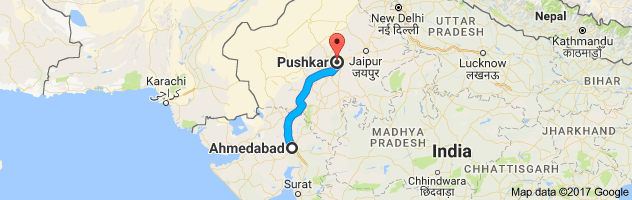 Ahmedabad to Pushkar route, distance, time and road conditions