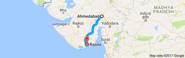 Ahmedabad to Rajula route, distance, time and road conditions