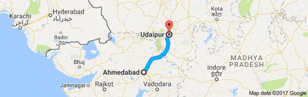 Ahmedabad to Udaipur route, distance, time and road conditions