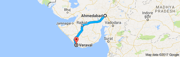 Ahmedabad to Veraval route, distance, time and road conditions