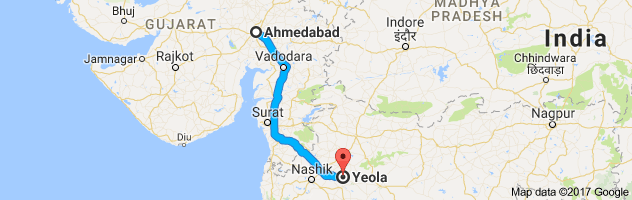 Ahmedabad to Yeola route, distance, time and road conditions