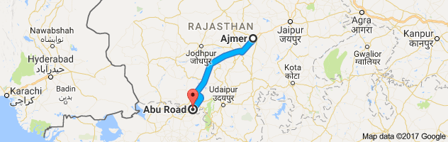 Ajmer to Abu Road route, distance, time and road conditions