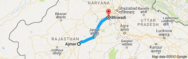 Ajmer to Bhiwadi route, distance, time and road conditions