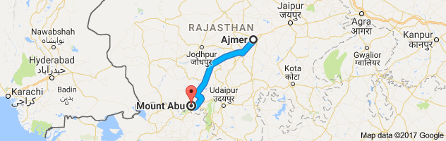 Ajmer to Mount Abu route, distance, time and road conditions