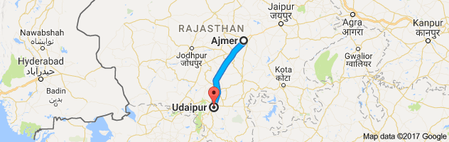 Ajmer to Udaipur route, distance, time and road conditions