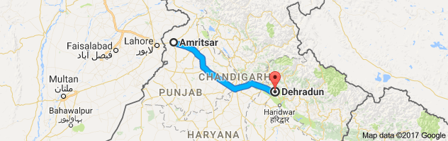 Amritsar to Dehradun route, distance, time and road conditions