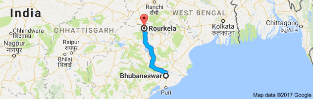 Bhubaneswar to Rourkela route, distance, time and road conditions