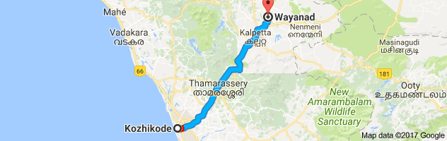 Calicut to Wayanad route, distance, time and road conditions