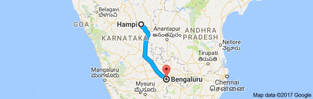 Hampi to Bangalore route, distance, time and road conditions