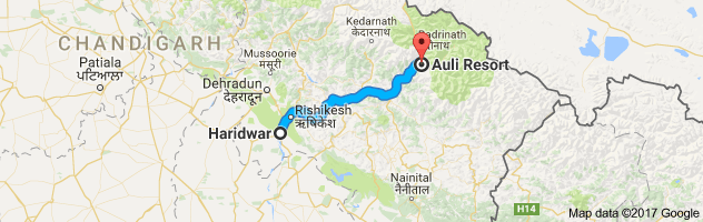 Haridwar to Auli route, distance, time and road conditions