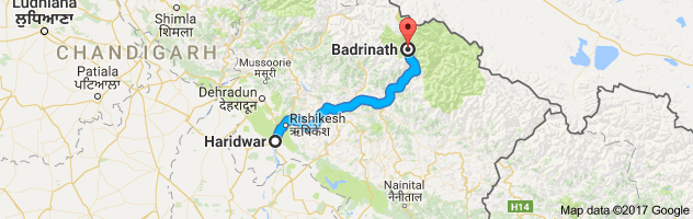 Haridwar to Badrinath route, distance, time and road conditions