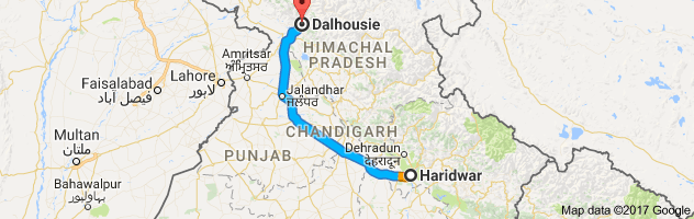 Haridwar to Dalhousie route, distance, time and road conditions