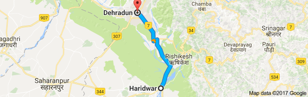 Haridwar to Dehradun route, distance, time and road conditions