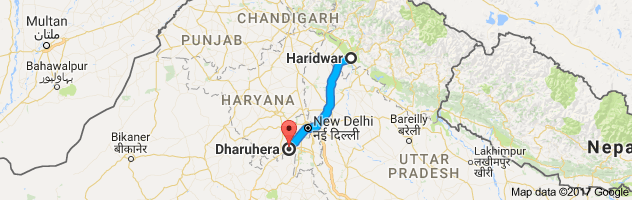 Haridwar to Dharuhera route, distance, time and road conditions