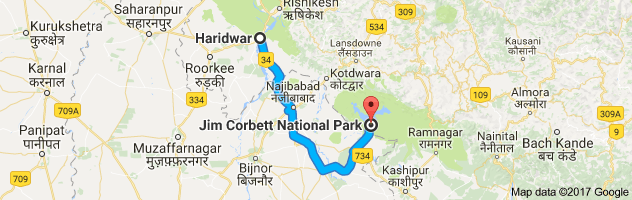 Haridwar to Jim Corbett route, distance, time and road conditions