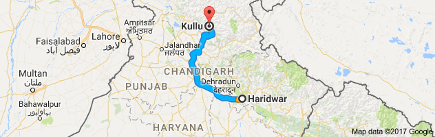 Haridwar to Kullu route, distance, time and road conditions