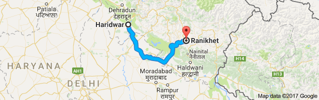 Haridwar to Ranikhet route, distance, time and road conditions