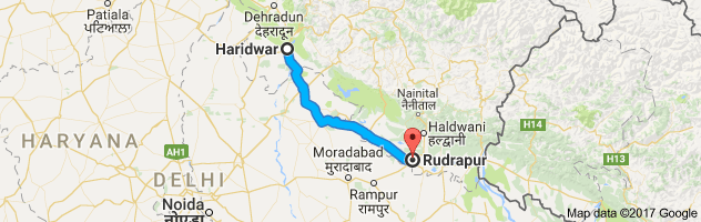 Haridwar to Rudrapur route, distance, time and road conditions